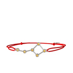 Sitrin 8 ayar beyaz altın bileklik