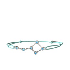 Ursa Major Bileklik - Akuamarin 18 ayar beyaz altın bileklik #1x9c339