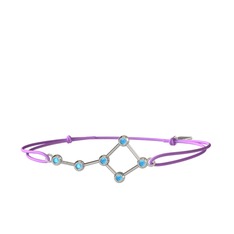 Ursa Major Bileklik - Akuamarin 8 ayar beyaz altın bileklik #1xvizt6