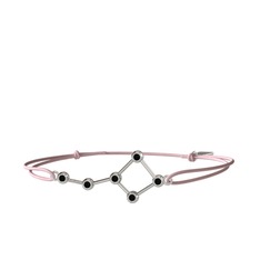 Ursa Major Bileklik - Siyah zirkon 14 ayar beyaz altın bileklik #1yro80c