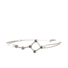 Ursa Major Bileklik - Peridot 14 ayar beyaz altın bileklik #1ytasxk