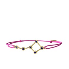 Ursa Major Bileklik - Lab safir 925 ayar altın kaplama gümüş bileklik #39v602