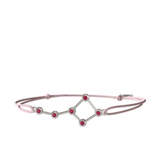 Ursa Major Bileklik - Rodolit garnet 14 ayar beyaz altın bileklik #4lsxsz