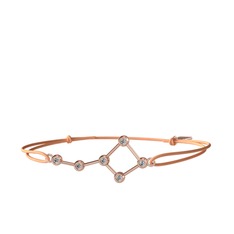 Ursa Major Bileklik - Beyaz zirkon 8 ayar rose altın bileklik #5g12dw