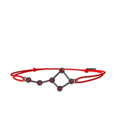 Ursa Major Bileklik - Garnet 925 ayar siyah rodyum kaplama gümüş bileklik #5n9i53
