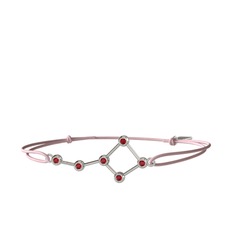 Ursa Major Bileklik - Garnet 14 ayar beyaz altın bileklik #6t5479