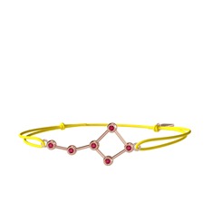 Rodolit garnet 8 ayar rose altın bileklik