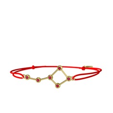 Rodolit garnet 14 ayar altın bileklik