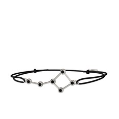 Siyah zirkon 18 ayar beyaz altın bileklik