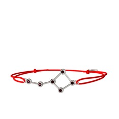 Kök yakut 8 ayar beyaz altın bileklik