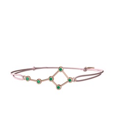 Kök zümrüt 8 ayar rose altın bileklik