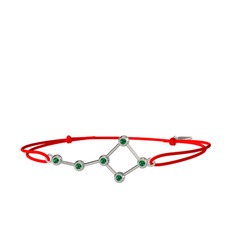 Yeşil kuvars 8 ayar beyaz altın bileklik