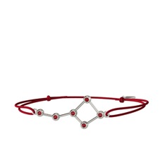 Ursa Major Bileklik - Garnet 8 ayar beyaz altın bileklik #aaucik