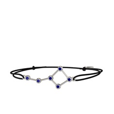 Lab safir 18 ayar beyaz altın bileklik