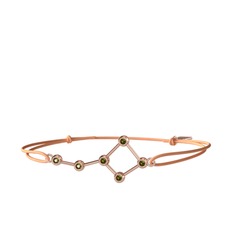 Ursa Major Bileklik - Peridot 925 ayar rose altın kaplama gümüş bileklik #bsz699