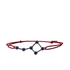 Ursa Major Bileklik - Lab safir 925 ayar siyah rodyum kaplama gümüş bileklik #cdyavd