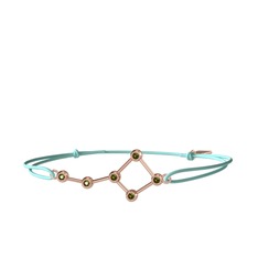 Peridot 925 ayar rose altın kaplama gümüş bileklik
