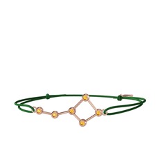 Sitrin 925 ayar rose altın kaplama gümüş bileklik