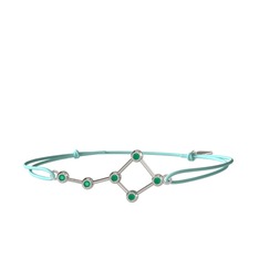 Ursa Major Bileklik - Kök zümrüt 14 ayar beyaz altın bileklik #dil7bm