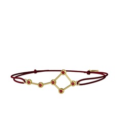 Garnet 14 ayar altın bileklik