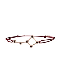 Ursa Major Bileklik - Siyah zirkon 14 ayar rose altın bileklik #duxer6
