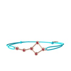 Rodolit garnet 14 ayar rose altın bileklik