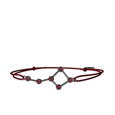 Ursa Major Bileklik - Garnet 925 ayar siyah rodyum kaplama gümüş bileklik #f5s2cl