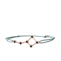 Ursa Major Bileklik - Siyah zirkon 8 ayar rose altın bileklik #g6cha1