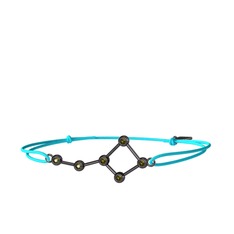 Ursa Major Bileklik - Peridot 925 ayar siyah rodyum kaplama gümüş bileklik #g8hv59