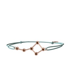 Dumanlı kuvars 8 ayar rose altın bileklik