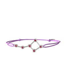 Ursa Major Bileklik - Rodolit garnet 14 ayar beyaz altın bileklik #iw5ei