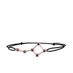 Ursa Major Bileklik - Ametist 925 ayar rose altın kaplama gümüş bileklik #jp68oe