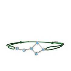 Akuamarin 14 ayar beyaz altın bileklik