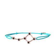 Siyah zirkon 925 ayar rose altın kaplama gümüş bileklik