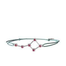 Ursa Major Bileklik - Rodolit garnet 8 ayar beyaz altın bileklik #lbdh7w