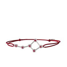 Ursa Major Bileklik - Rodolit garnet 14 ayar beyaz altın bileklik #n6630n