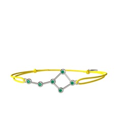 Ursa Major Bileklik - Kök zümrüt 8 ayar beyaz altın bileklik #o74l62