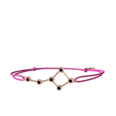 Siyah zirkon 14 ayar rose altın bileklik