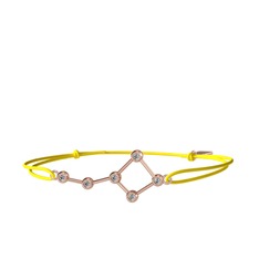 Ursa Major Bileklik - Beyaz zirkon 14 ayar rose altın bileklik #q25dff