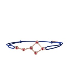 Rodolit garnet 8 ayar rose altın bileklik