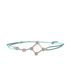 Akuamarin 18 ayar rose altın bileklik