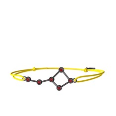 Ursa Major Bileklik - Garnet 925 ayar siyah rodyum kaplama gümüş bileklik #r8l9q0