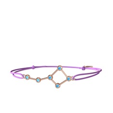 Ursa Major Bileklik - Akuamarin 925 ayar rose altın kaplama gümüş bileklik #s7tyzt