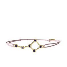 Lab safir 14 ayar altın bileklik