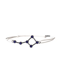 Ursa Major Bileklik - Lab safir 925 ayar siyah rodyum kaplama gümüş bileklik #t7yz59