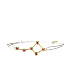Ursa Major Bileklik - Rodolit garnet 925 ayar altın kaplama gümüş bileklik #uzg807