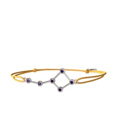 Ursa Major Bileklik - Ametist 8 ayar beyaz altın bileklik #v3vvx8