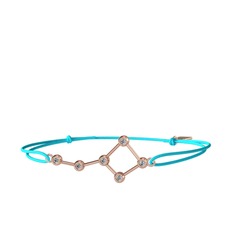 Beyaz zirkon 925 ayar rose altın kaplama gümüş bileklik