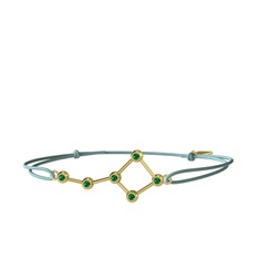 Yeşil kuvars 14 ayar altın bileklik