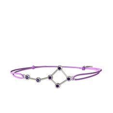 Ursa Major Bileklik - Ametist 8 ayar beyaz altın bileklik #x05vfg